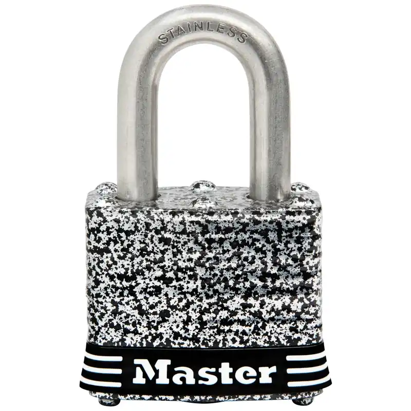 1.5 In. W Steel 4-pin Tumbler Weather-resistant Padlock