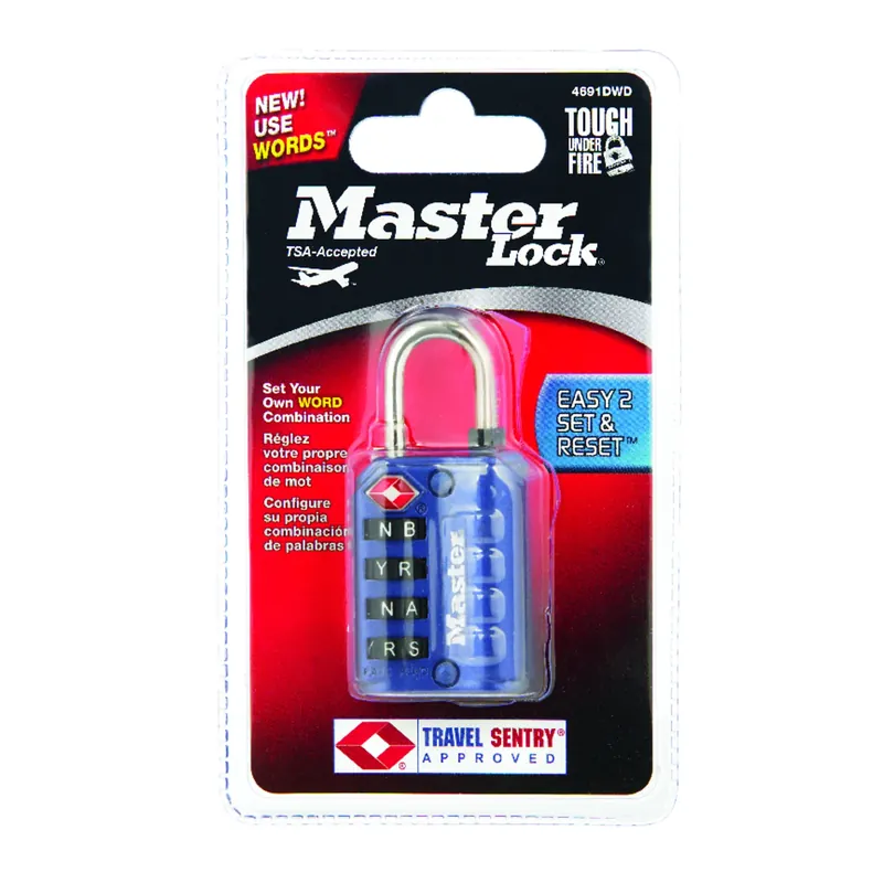 1-5/32 In. H X 1 3/8 In. W Steel 4-dial Combination Luggage Lock