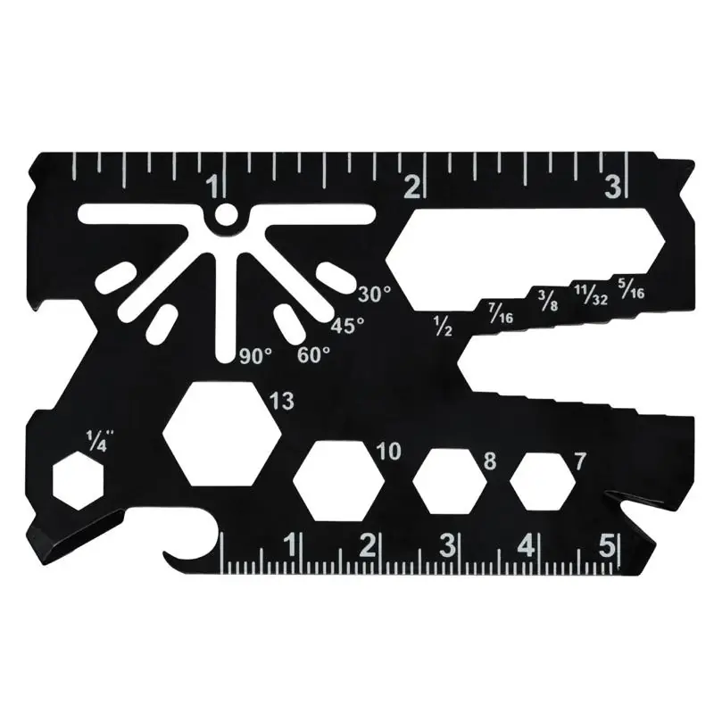 Stainless Steel Black Wallet Multi Key Tool - Model 9983533