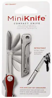Stainless Steel Silver Mini Knife Key Ring - Model Ks815-ss