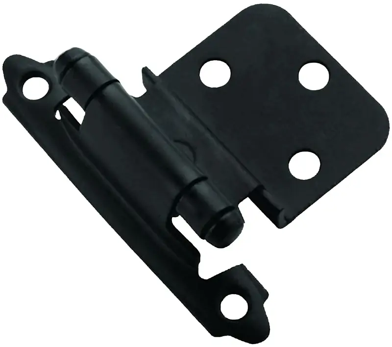 2-15/79 In. W X 2-3/4 In. L Matte Black Steel Inset Hinge 2 Pk