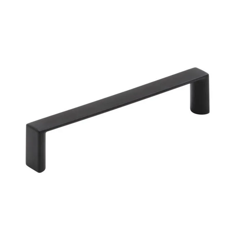 Metro Matte Black Cabinet Pull – 4" Handle, 13/16" Projection, Zinc Construction