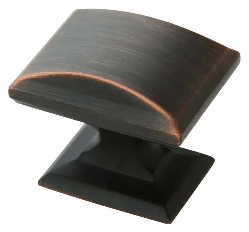 Candler Rectangle Cabinet Knob 1-1/4 In. D 1-1/8 In. Oil Rubbed Bronze 5 Pk