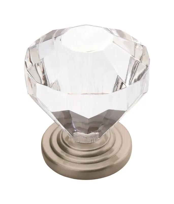 Traditional Classics Round Furniture Knob 1-1/4 In. D 1-1/5 In. Satin Nickel 5 Pk
