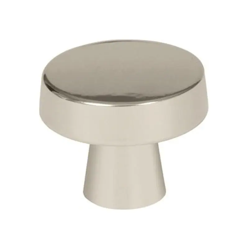 Blackrock Round Cabinet Knob 1-5/16 In. D 1-1/16 In. Polished Nickel 1 Pk