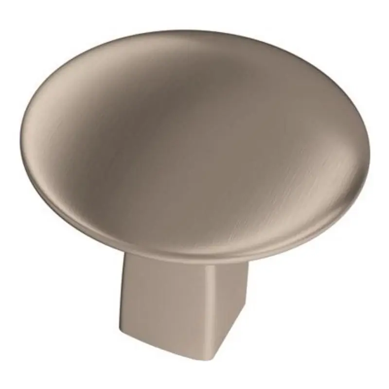 Riva Contemporary Cylinder Cabinet Knob 1-1/4 In. D 1-1/16 In. Satin Nickel 1 Pk
