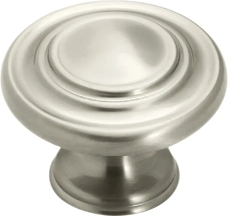Inspirations Round Cabinet Knob 1-1/4 In. D 1 In. Satin Nickel 10 Pk