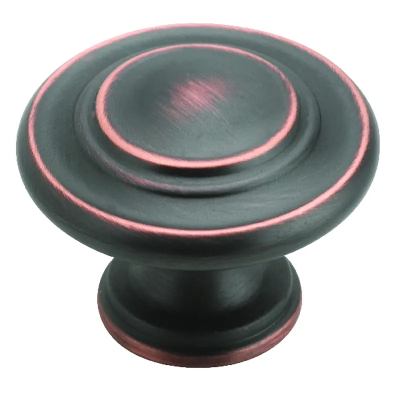 Round Cabinet Knob 1-5/16 In. D 1 In. Oil Rubbed Bronze 1 Pk