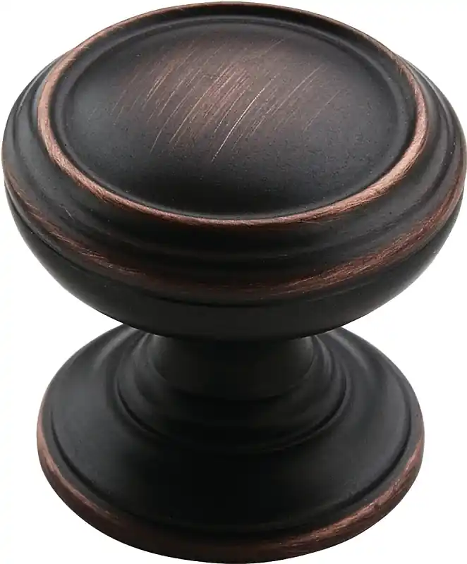 Revitalize Round Cabinet Knob 1-1/4 In. D 1-1/4 In. Oil Rubbed Bronze 1 Pk