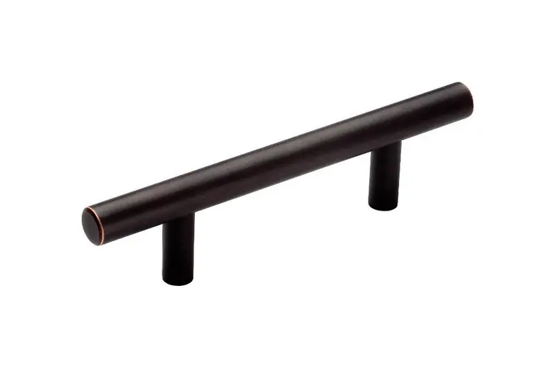 Contemporary Bar Cabinet Pull 3 In. Oil Rubbed Bronze Brown 5 Pk