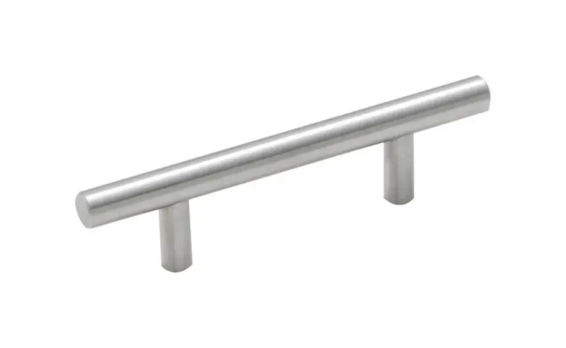 Contemporary Bar Cabinet Pull 3 In. Sterling Nickel Silver 5 Pk