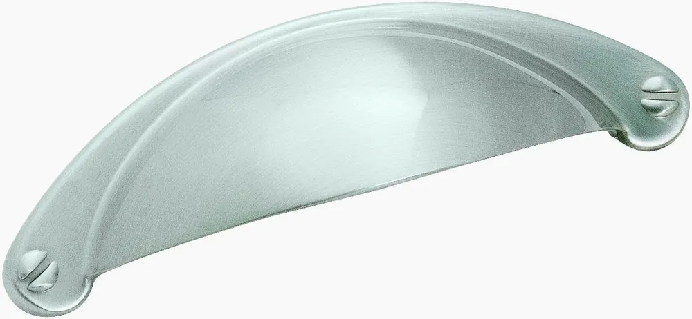 Traditional Cup Cabinet Pull Cup 2-1/2 In. Satin Nickel Silver 1 Pk