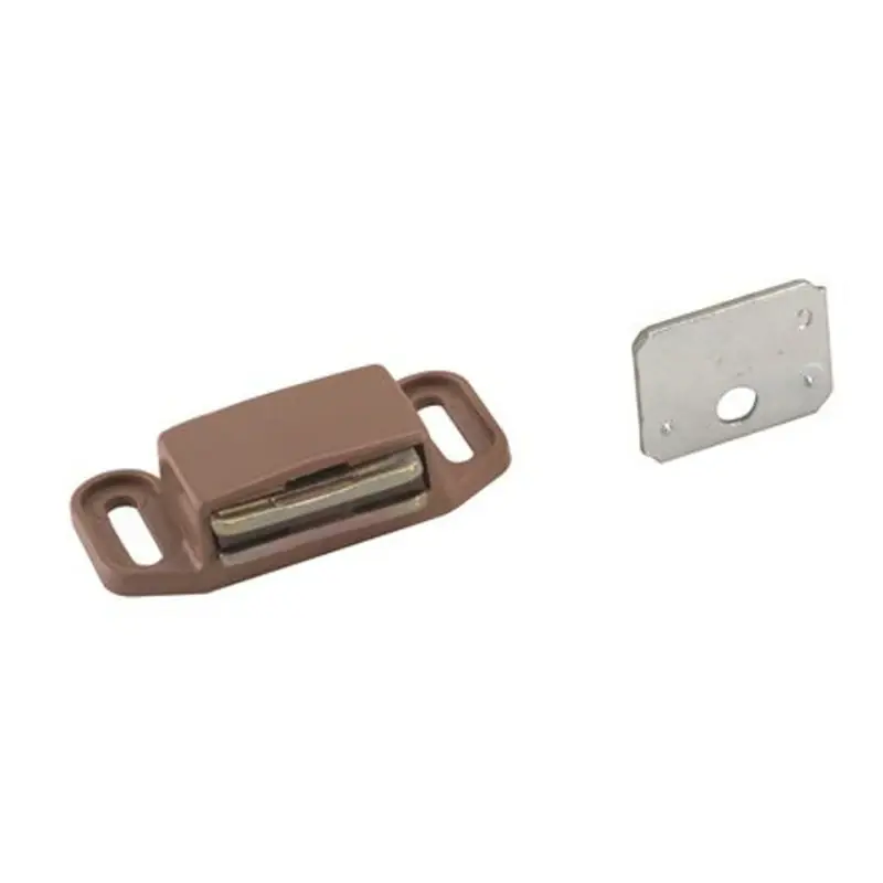 1-1/8 In. W X 2 In. L Nickel Tan Plastic Magnetic Catch 10 Pk