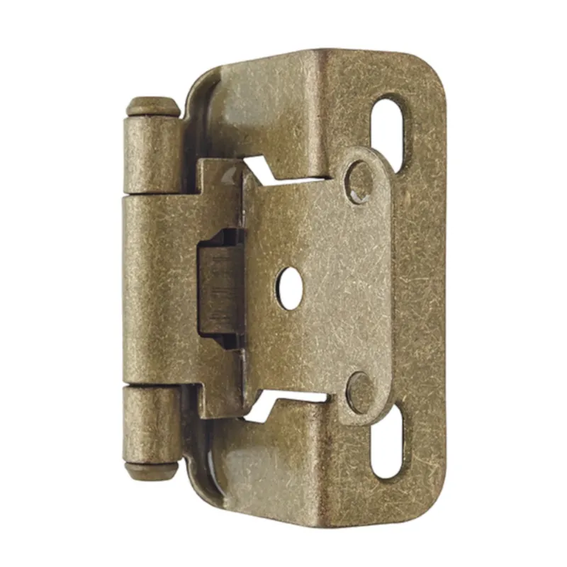 1-1/2 In. W X 2-1/4 In. L Burnished Brass Steel Self-closing Hinge 2 Pk