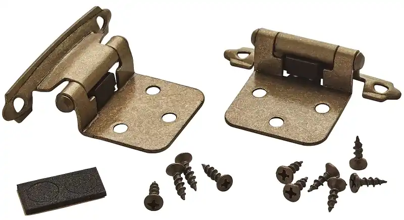 1-3/4 In. W X 2-3/4 In. L Burnished Brass Steel Self-closing Hinge 2 Pk