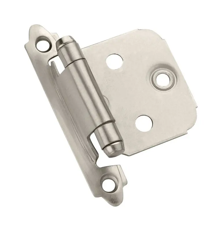 1-13/16 In. W X 2-3/4 In. L Satin Nickel Silver Steel Cabinet Hinge 10 Pk