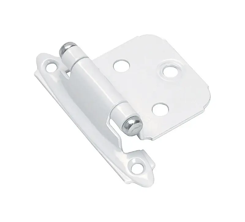 1-3/4 In. W X 2-3/4 In. L White Steel Self-closing Hinge 2 Pk