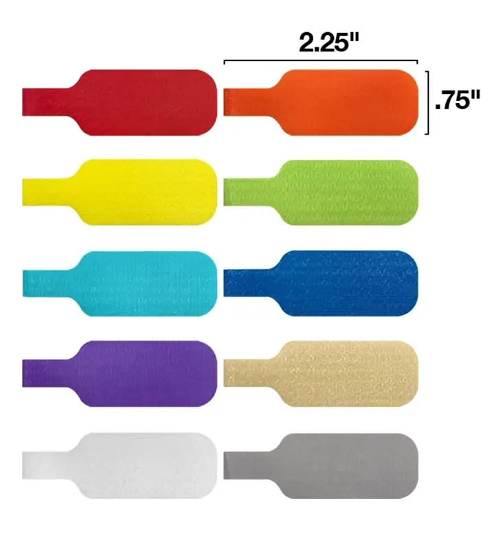 Cable Labels 2.25 In. L Assorted Polypropylene Cable Labels