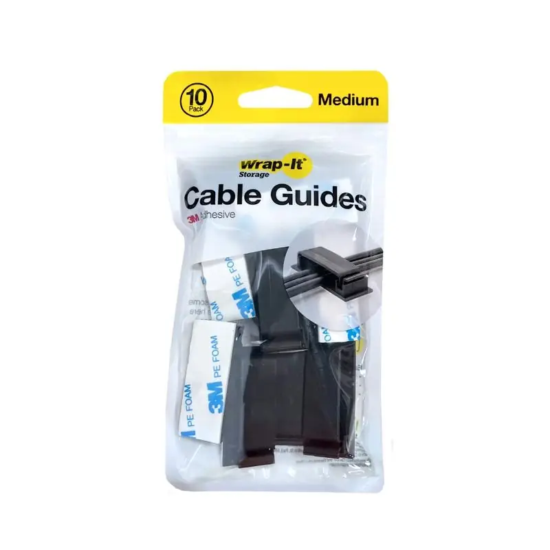 3.38 In. L Black Plastic Cable Clip