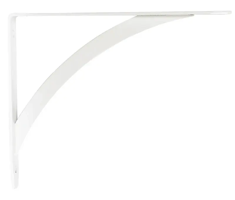 John Sterling White Steel Decorative Bracket 12 Ga. 7 In. L 100 Lb