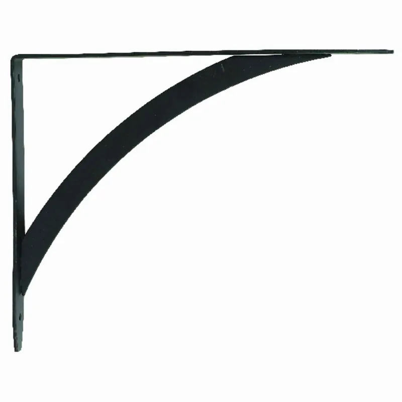 Black Steel Shelf Bracket 12 Ga. 7-1/4 In. L 50 Lb Capacity