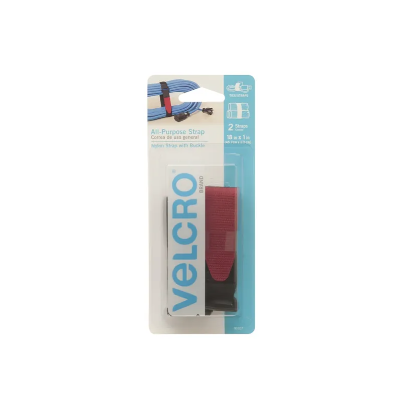Medium Nylon Hook And Loop Fastener 18 In. L 2 Pk