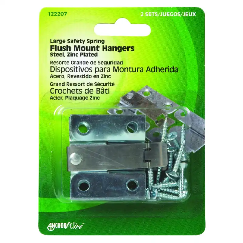 Zinc Silver Flush-mount Picture Hanger 2 Pk