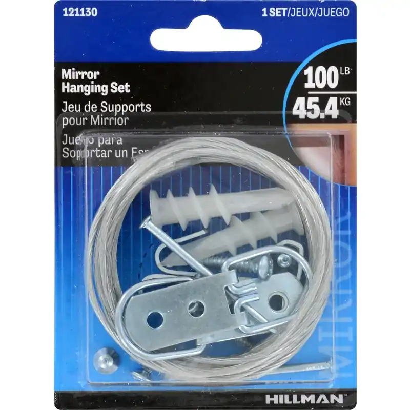 Anchorwire Silver Extra Heavy Mirror Holder Kit 100 Lb 17 Pk