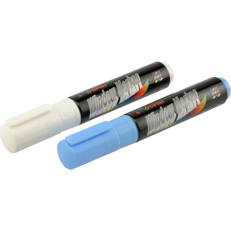 Blue/white Round Tip Window Marker 2 Pk