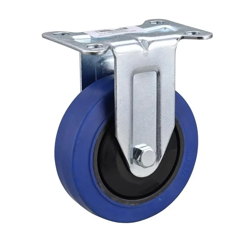 4 In. D Soft Rubber Rigid Caster 265 Lb 1 Pk