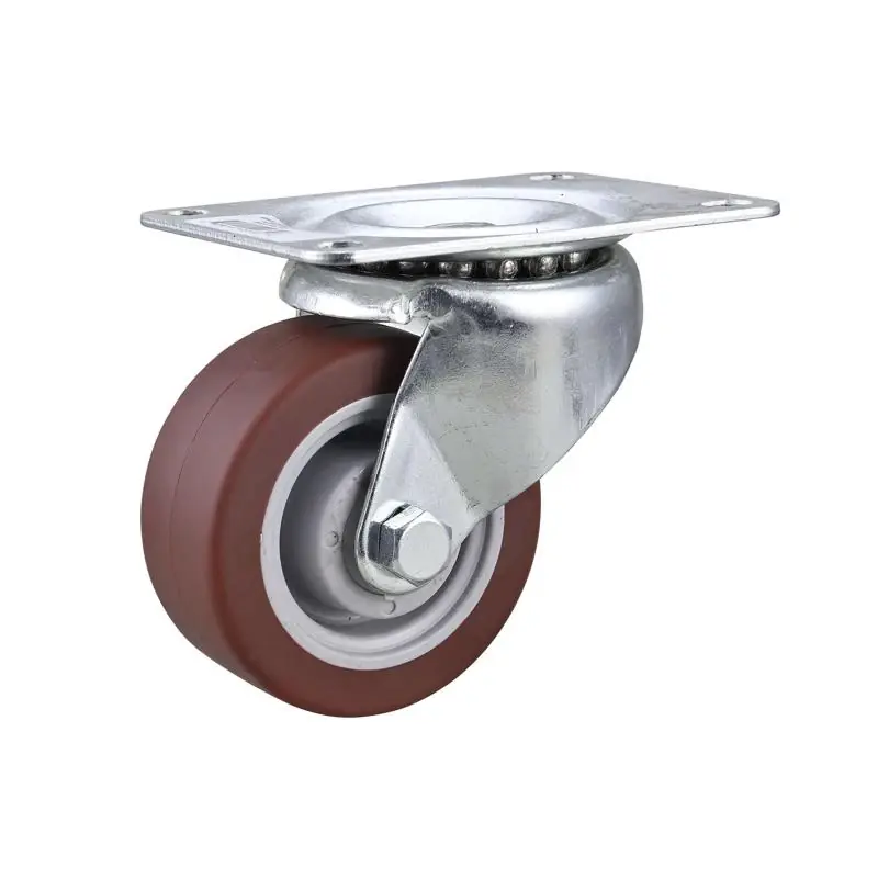 3 In. D Swivel Hard Rubber Caster With Swivel Plate 210 Lb 1 Pk