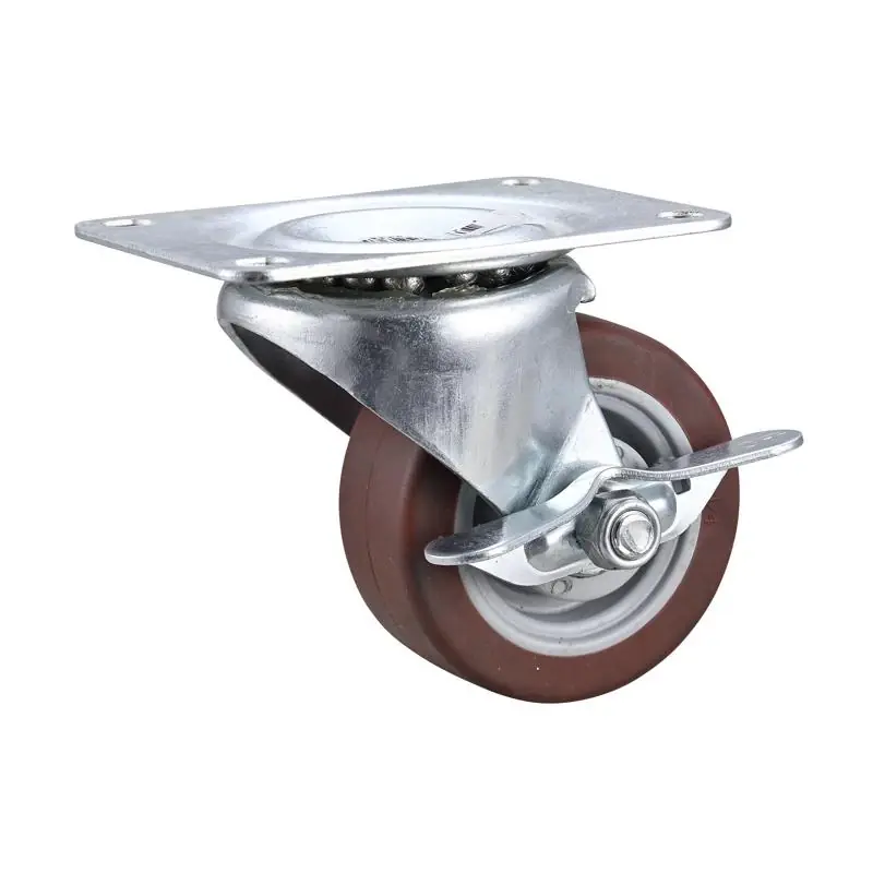 3 In. D Swivel Hard Rubber Caster 210 Lb 1 Pk