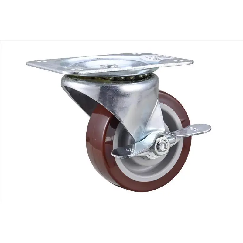 4 In. D Swivel Hard Rubber Caster 255 Lb 1 Pk