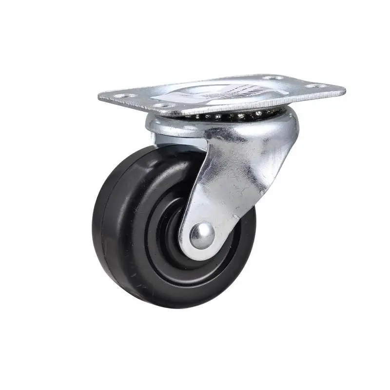 2 In. D Swivel Soft Rubber Caster 90 Lb 1 Pk