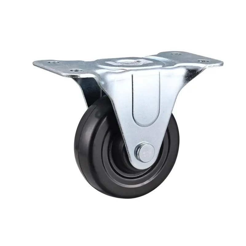 4 In. D Soft Rubber Caster 225 Lb 1 Pk