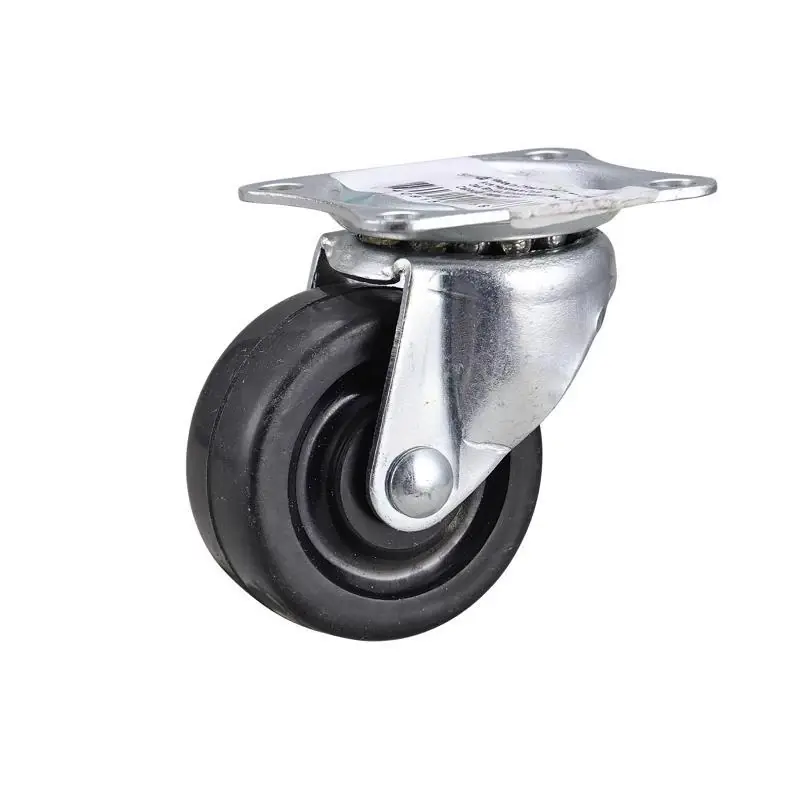 1-1/2 In. D Swivel Soft Rubber Caster 40 Lb 1 Pk