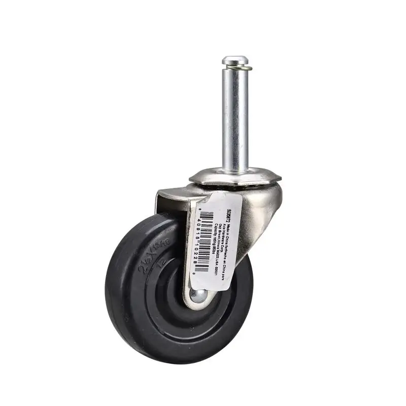 2-1/2 In. D Swivel Soft Rubber Caster 85 Lb 1 Pk