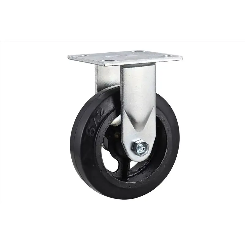 6 In. D Swivel Mold-on Rubber Caster 410 Lb 1 Pk