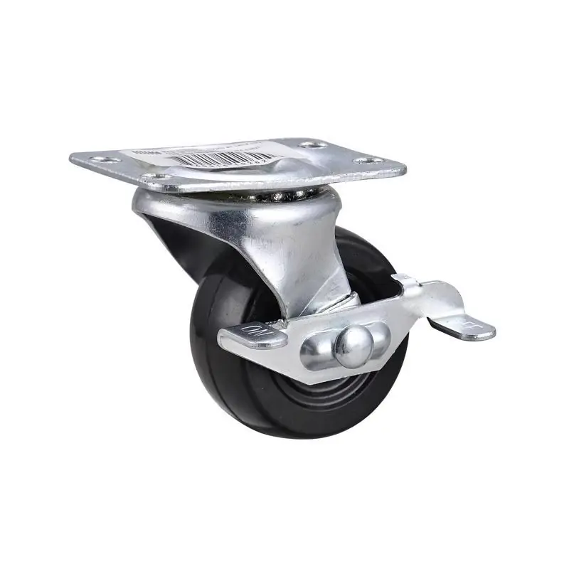2 In. D Swivel Soft Rubber Caster 90 Lb 1 Pk