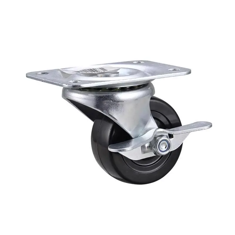 2-1/2 In. D Swivel Soft Rubber Caster 100 Lb 1 Pk