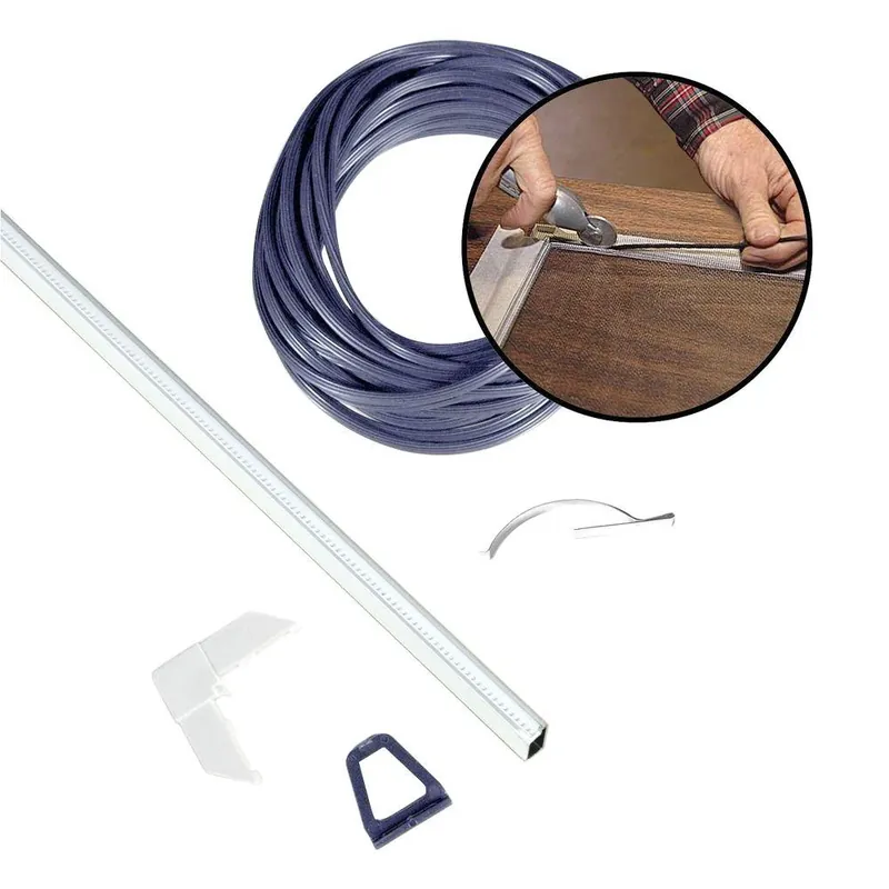 White Aluminum 5/16 In. W X 48 In. L Screen Frame Kit 1 Pk