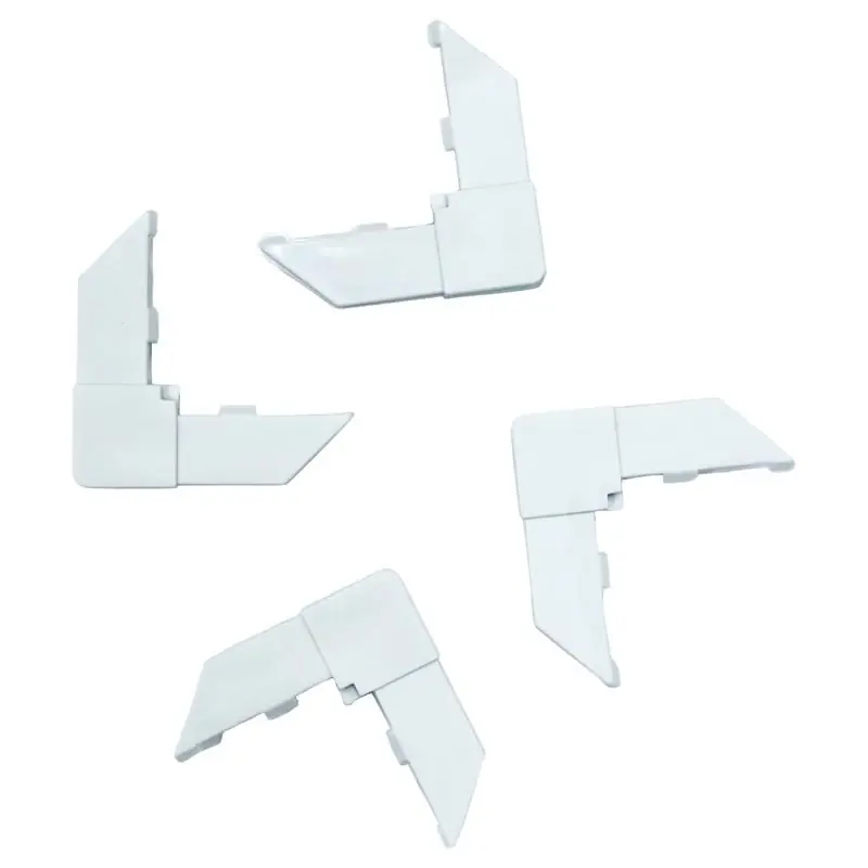 White Plastic 3 In. W X 6 In. L Screen Frame Corner 4 Pk