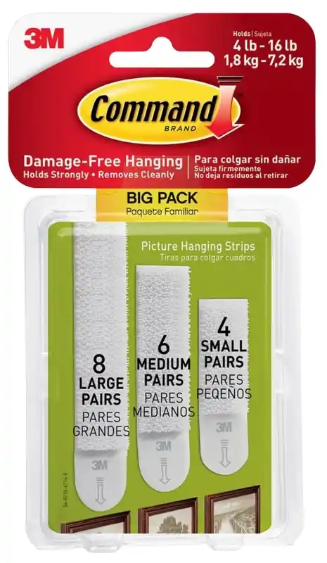 Command Assorted Plastic Strips 18 Pk