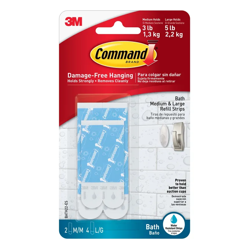 Command Medium/large Plastic Refill Strips 6 Pk