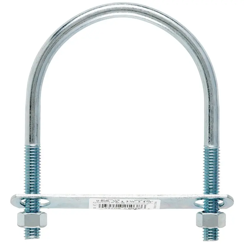 3/8 In. X 3-1/2 In. W X 4-5/8 In. L Coarse Zinc-plated Steel U-bolt