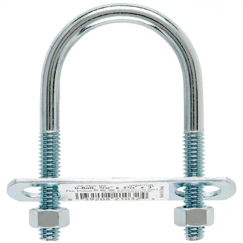 5/16 In. X 1-3/4 In. W X 3 In. L Coarse Zinc-plated Steel U-bolt