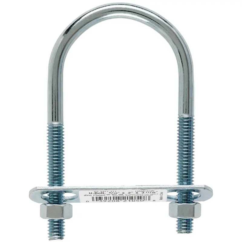 5/16 In. X 2 In. W X 3-3/4 In. L Coarse Zinc-plated Steel U-bolt