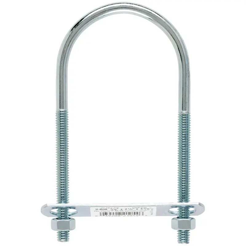 0.31 In. X 2-1/2 In. W X 5-1/4 In. L Coarse Zinc-plated Steel U-bolt