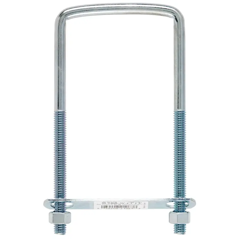 3/8 In. X 3 In. W X 6 In. L Coarse Zinc-plated Steel Square U-bolt
