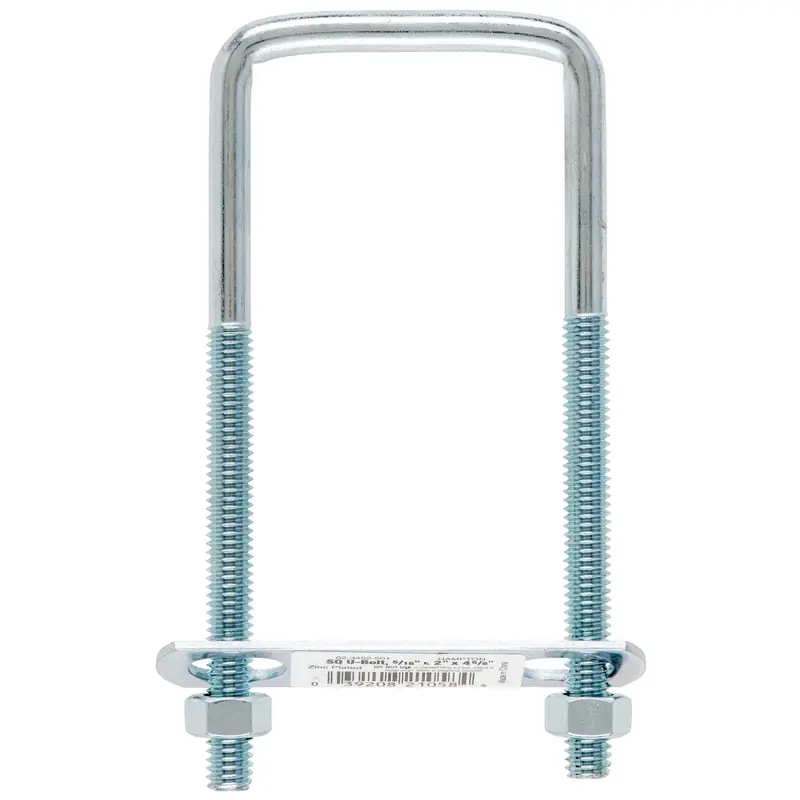 5/16 In. X 2 In. W X 4-3/4 In. L Coarse Zinc-plated Steel Square Bend U Bolt